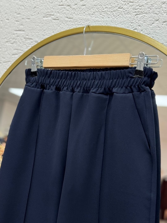 Elanur Çımalı İspanyol Paça Pantolon-MT4722 Lacivert