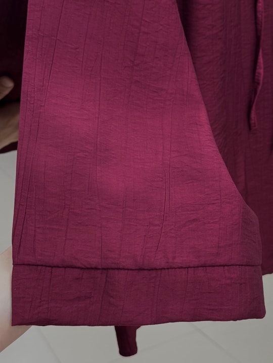 Eliza Geniş Kol Çilek Hırka-AS2444 Bordo