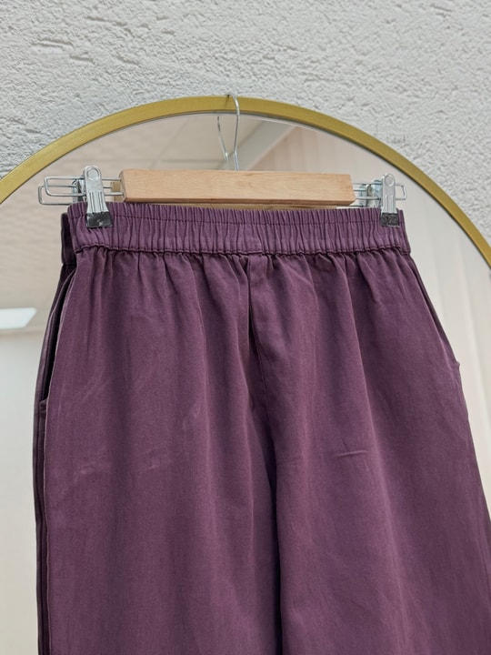Elnur Düz Paça Gabardin Pantolon-MA3654 Mürdüm