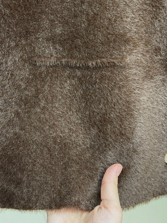 Enuna Gold Düğmeli Angora Yelek-KR5028 Kahve