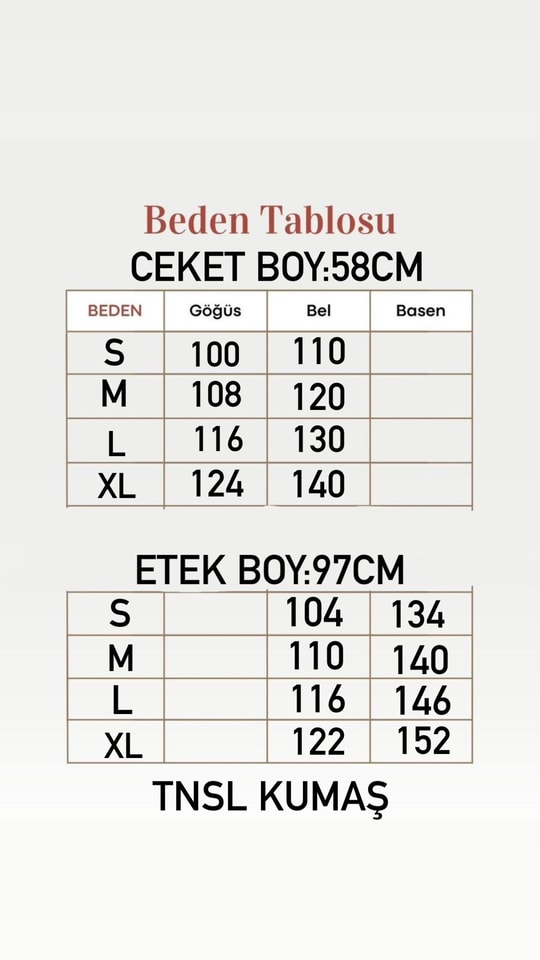 Eser Beli Tünelli Kapak Cepli Fermuarlı Etekli Takım-MF596 Kahve