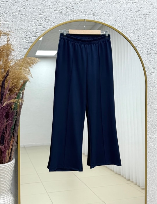 Evrenay Önü Ve Kolu Dikişli Altı Oval Pantolonlu Takım-MF1879 Lacivert
