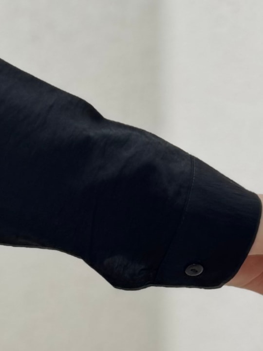 Evsa Oversize Ense Düğmeli Gömlek-NA689 Siyah