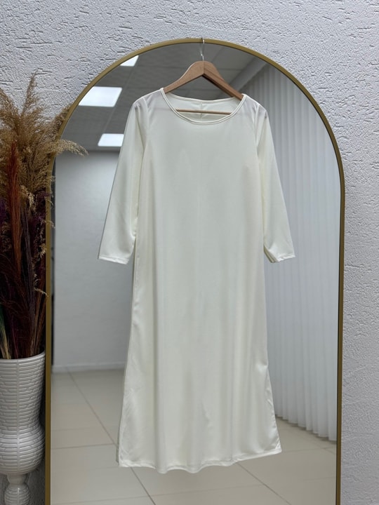Eylem Ajurlu Kare Elbise-SA70336 Taş