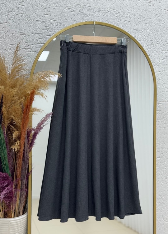 Fayetta Kloş Daisy Etek-EK716 Antrasit
