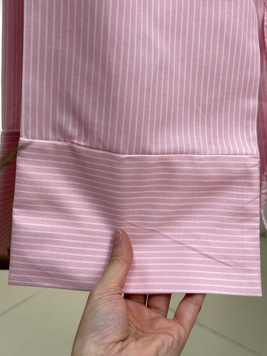 Ferhan Çizgili Altı Asimetrik Bluz-SS13202 Pembe