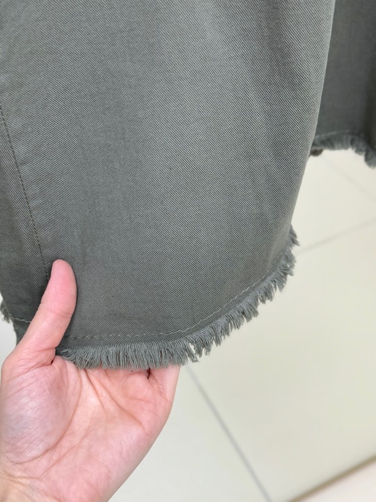 Feyona Altı Püsküllü Gabardin Etek-MA4281 Haki