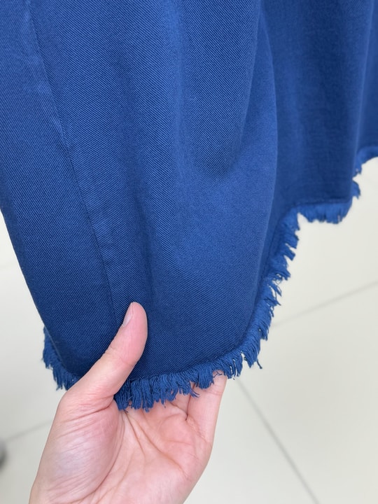 Feyona Altı Püsküllü Gabardin Etek-MA4281 Lacivert