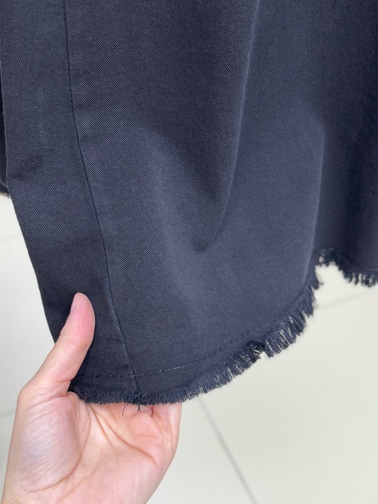 Feyona Altı Püsküllü Gabardin Etek-MA4281 Siyah