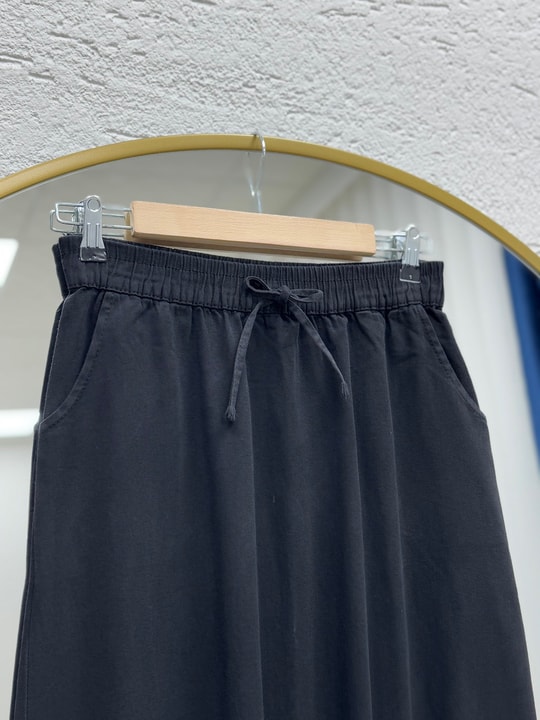 Feyona Altı Püsküllü Gabardin Etek-MA4281 Siyah
