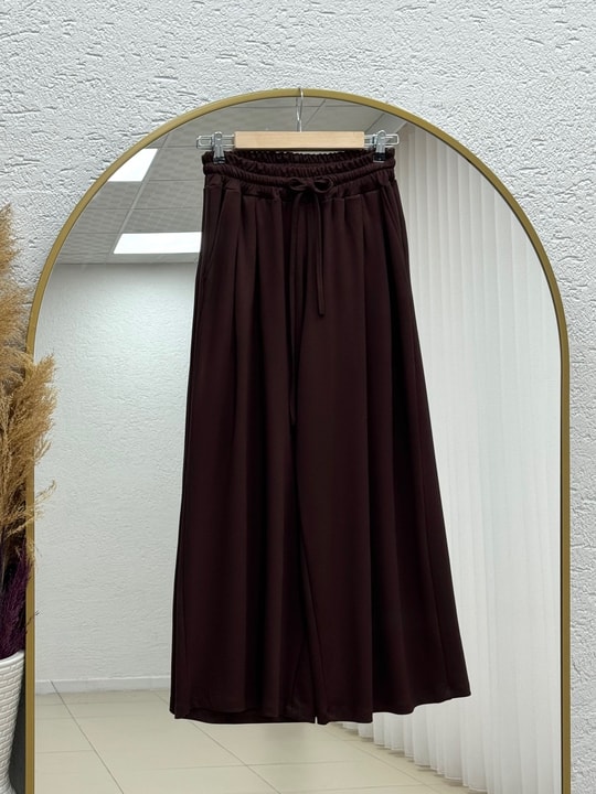 Gülçehre Pensli Pantolon-BN4779 Kahve