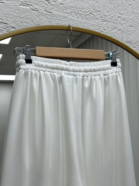 Gülcemal İpli Etek Pantolon-BY5000 Ekru