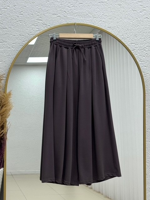 Gülcemal İpli Etek Pantolon-BY5000 Kahve