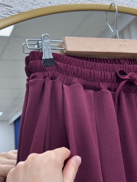 Gülcemal İpli Etek Pantolon-BY5000 Mürdüm