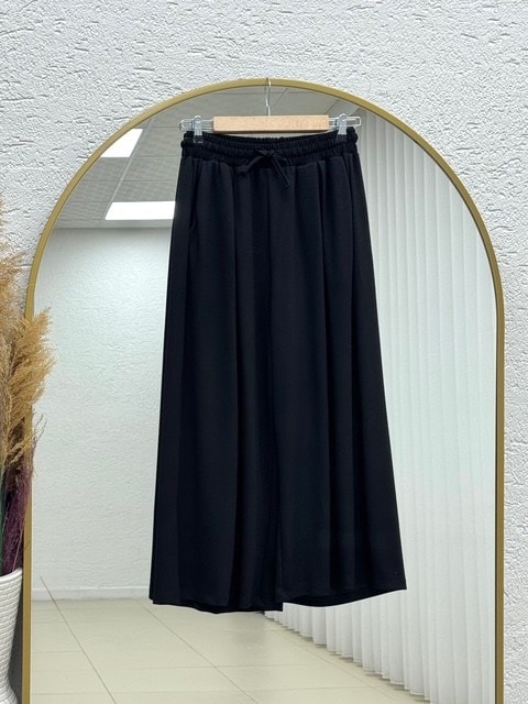 Gülcemal İpli Etek Pantolon-BY5000 Siyah