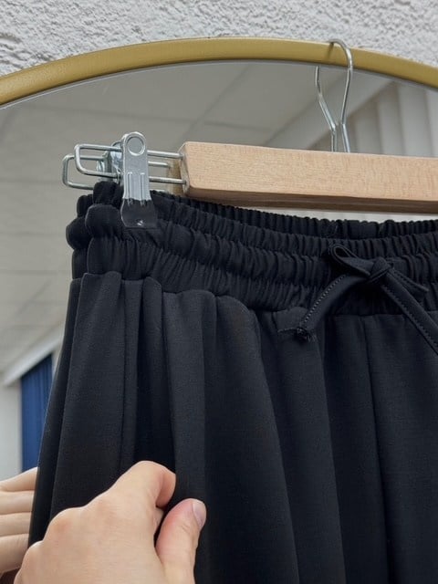 Gülcemal İpli Etek Pantolon-BY5000 Siyah