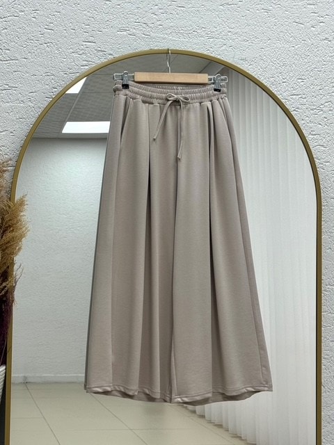 Gülcemal İpli Etek Pantolon-BY5000 Taş