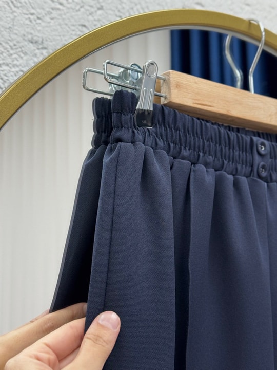 Gülçin Önü Çift Düğme Detaylı Havuç Paça Pantolon-MT5881 Lacivert