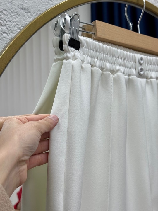 Gülçin Önü Çift Düğme Detaylı Havuç Paça Pantolon-MT5881 Beyaz