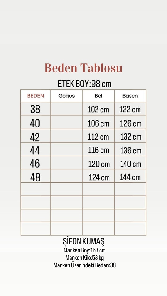 Güliz Nakışlı Astarlı Şifon Etek-AA3319.1 Beyaz