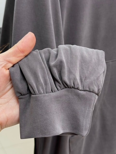 Gülpare Kanguru Cepli Sıkmalı Süprem Etekli Takım-NL986 Kahve