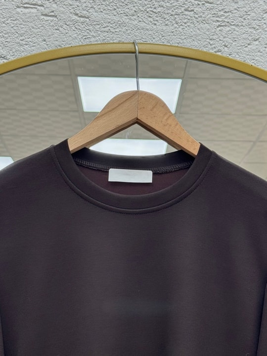 Hümanaz Altı Şifonlu Tunik-ZN3226 Kahve