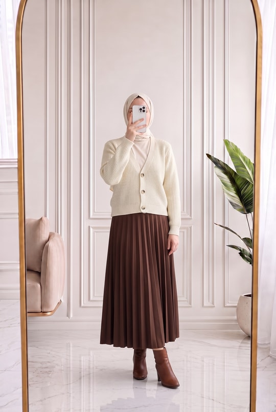 Hümaperi 3 Düğmeli Kısa Triko Hırka-Zİ5022 Taş