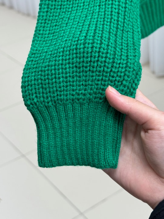 Hümaperi 3 Düğmeli Kısa Triko Hırka-Zİ5022 Yeşil