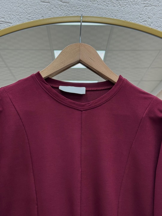 Hümayşah Arkası Bağlamalı Önü Dikişli Tunik-SS13261 Bordo