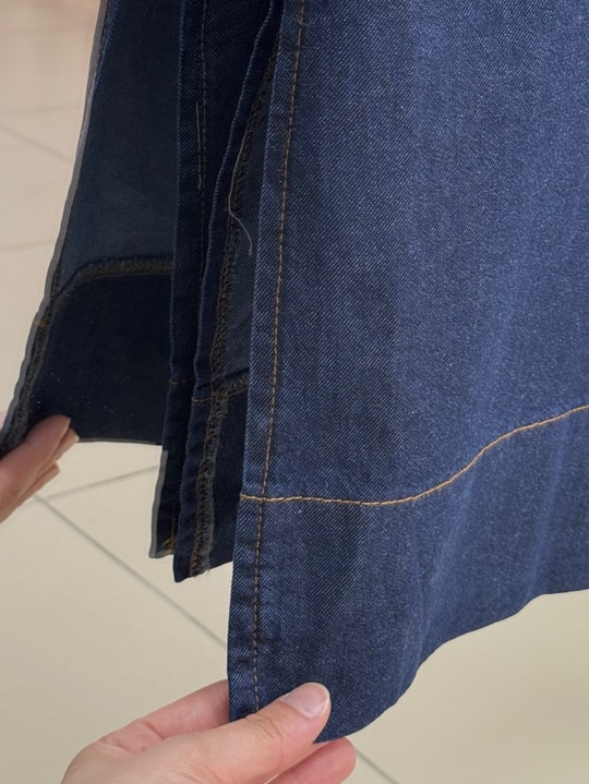 İlay Gold Düğmeli Kot Uzun Kimono-GS2485 Kot Rengi
