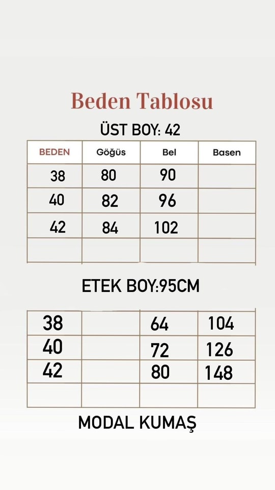 Janset Robalı Fiyonklu Etekli Takım-FA1055 Taş