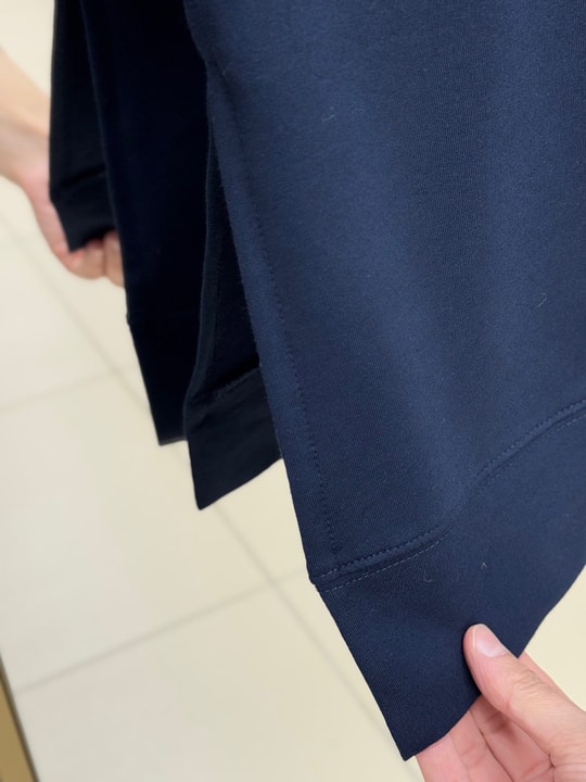 Karessa Dikiş Detaylı Uzun Sweatshirt-EU3072 Lacivert