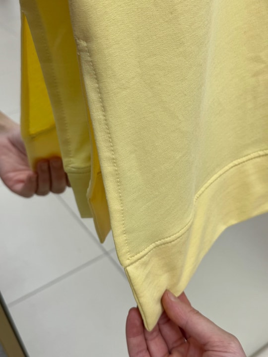Karessa Dikiş Detaylı Uzun Sweatshirt-EU3072 Sarı