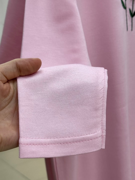 Laleay Zarif 5 Papatya Nakışlı Bluz-SS13148 Pembe