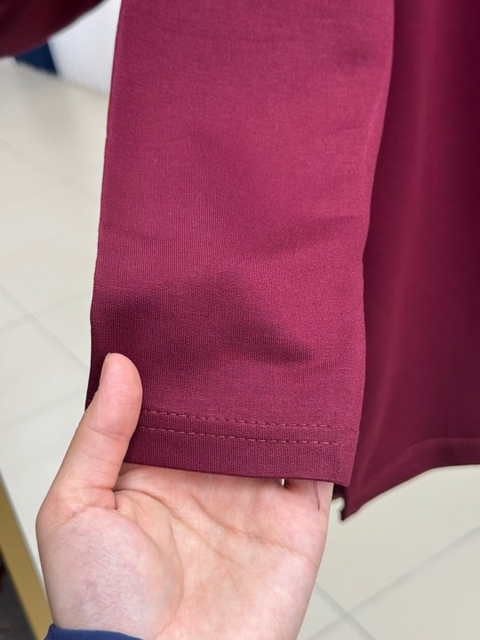 Laleay Zarif 5 Papatya Nakışlı Bluz-SS13148 Bordo