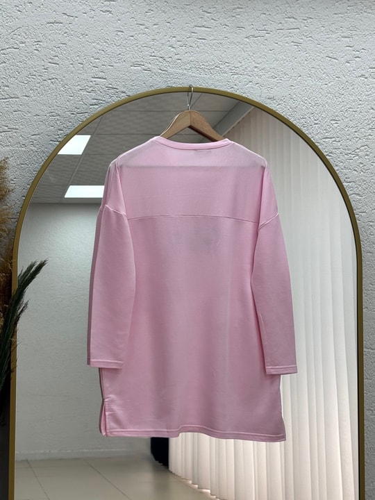 Laleay Zarif 5 Papatya Nakışlı Bluz-SS13148 Pembe