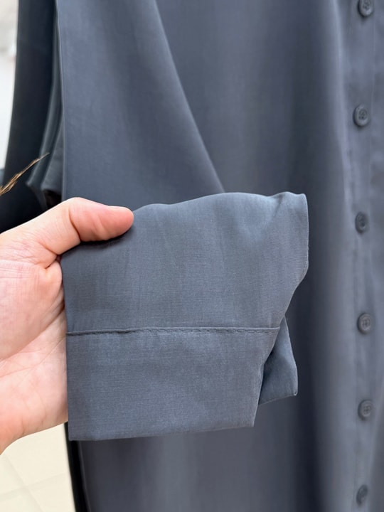 Laliz Tuniği Düğmeli Bol Paça Pantolonlu Takım-NL816 Gri