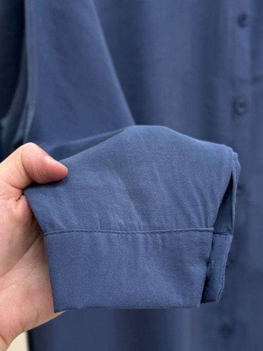 Laliz Tuniği Düğmeli Bol Paça Pantolonlu Takım-NL816 İndigo