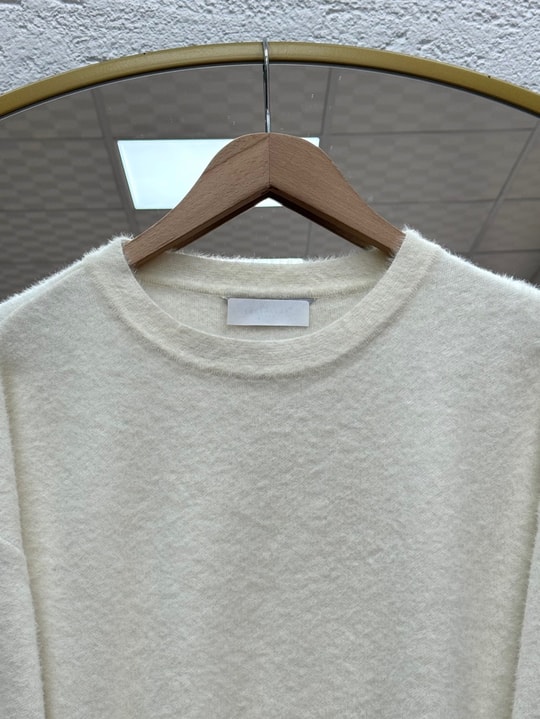 Lorin Kol Ucu Gold Düğmeli Uzun Triko Tunik-KR6015 Ekru