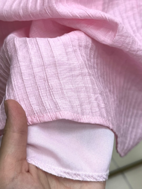 Lunia Balon Kol Hakim Yaka Kuşaklı Vrn Elbise-EK124.12 Pembe