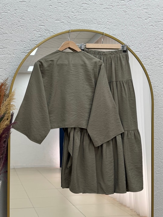 Lunique Eteği Katkatlı Bağlamalı Takım-EK630 Mint