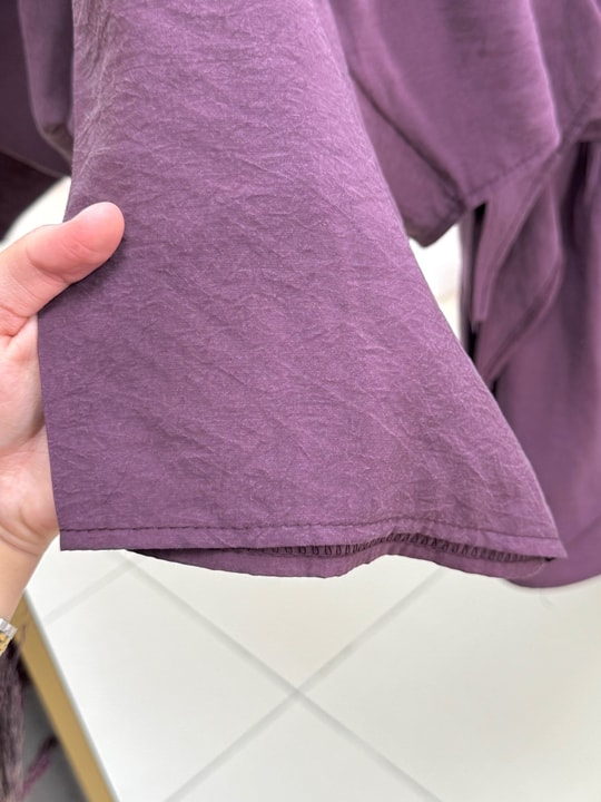 Lunique Eteği Katkatlı Bağlamalı Takım-EK630 Mürdüm
