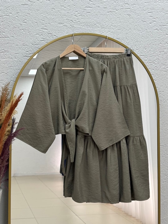 Lunique Eteği Katkatlı Bağlamalı Takım-EK630 Mint