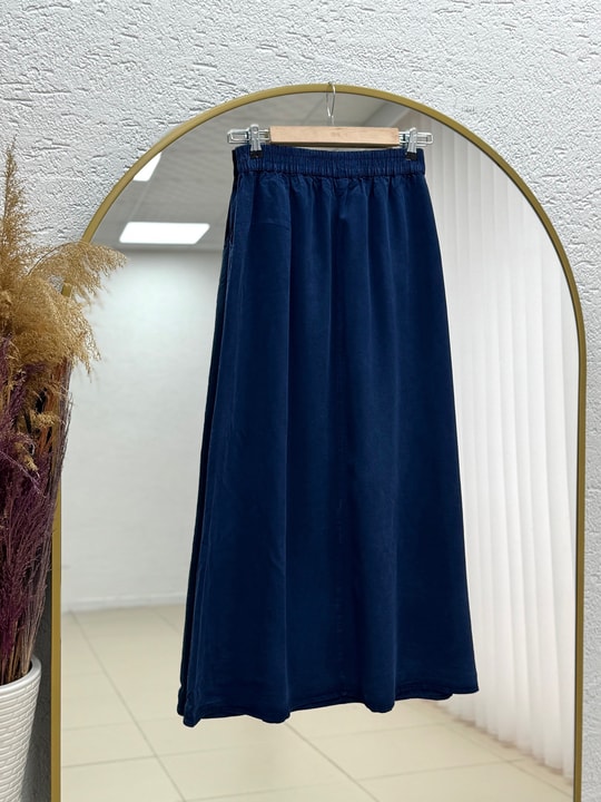 Lunona Çift Cepli Tensel Etek-MA8256 Lacivert