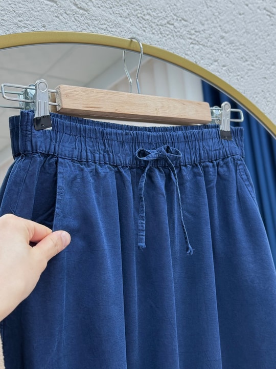 Lunona Çift Cepli Tensel Etek-MA8256 Lacivert