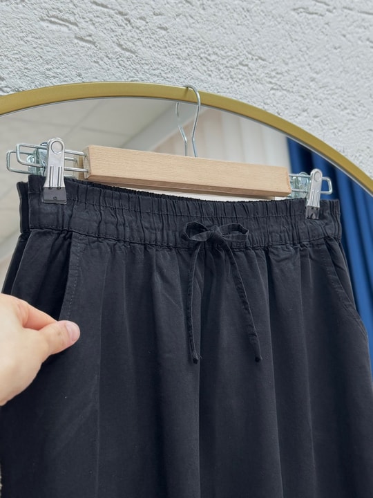 Lunona Çift Cepli Tensel Etek-MA8256 Siyah