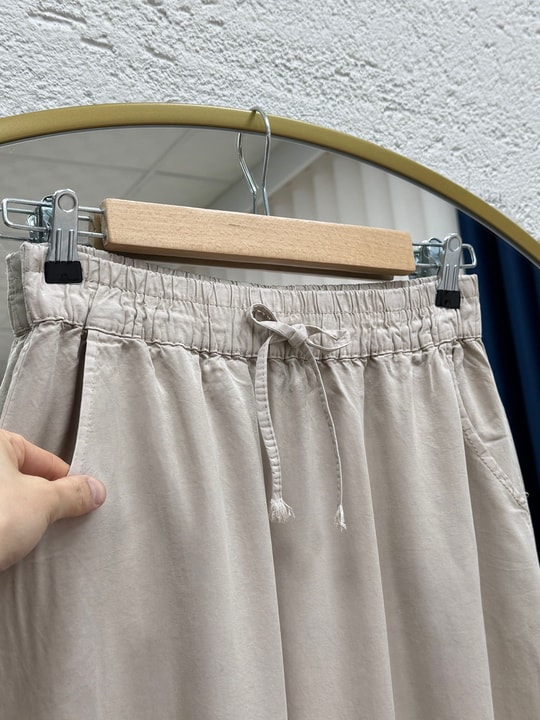 Lunona Çift Cepli Tensel Etek-MA8256 Taş