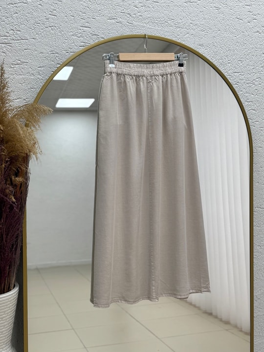 Lunona Çift Cepli Tensel Etek-MA8256 Taş