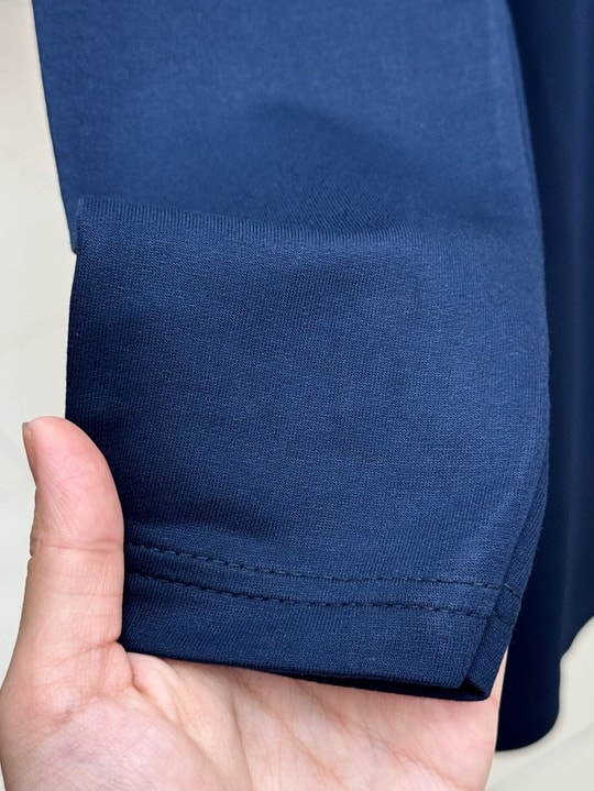 Mahay Kalp Nakışlı Yırtmaçlı Tunik-SS13074 Lacivert