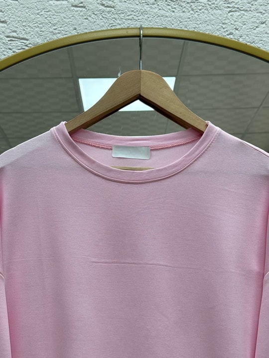 Mahay Kalp Nakışlı Yırtmaçlı Tunik-SS13074 Pembe